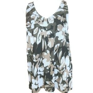 Chico's Tank Top Womens 3 or XL Camouflage Mesh Lined Stretch Casual Outdoor